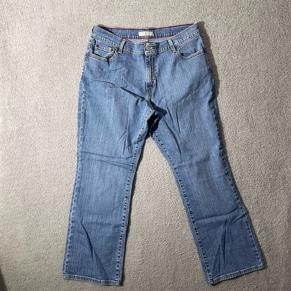 Levi's 550 Relaxed Fit Bootcut Jeans Womens 14 Short Light Wash Blue 32x28